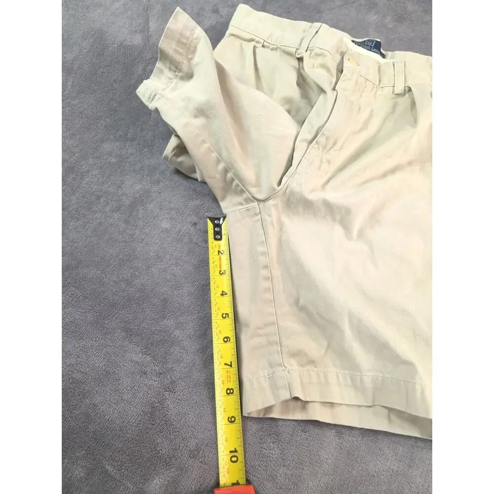 Polo Ralph Lauren Men's Beige Tyler Shorts Size 34 Classic Chino 100% Cotton C36
